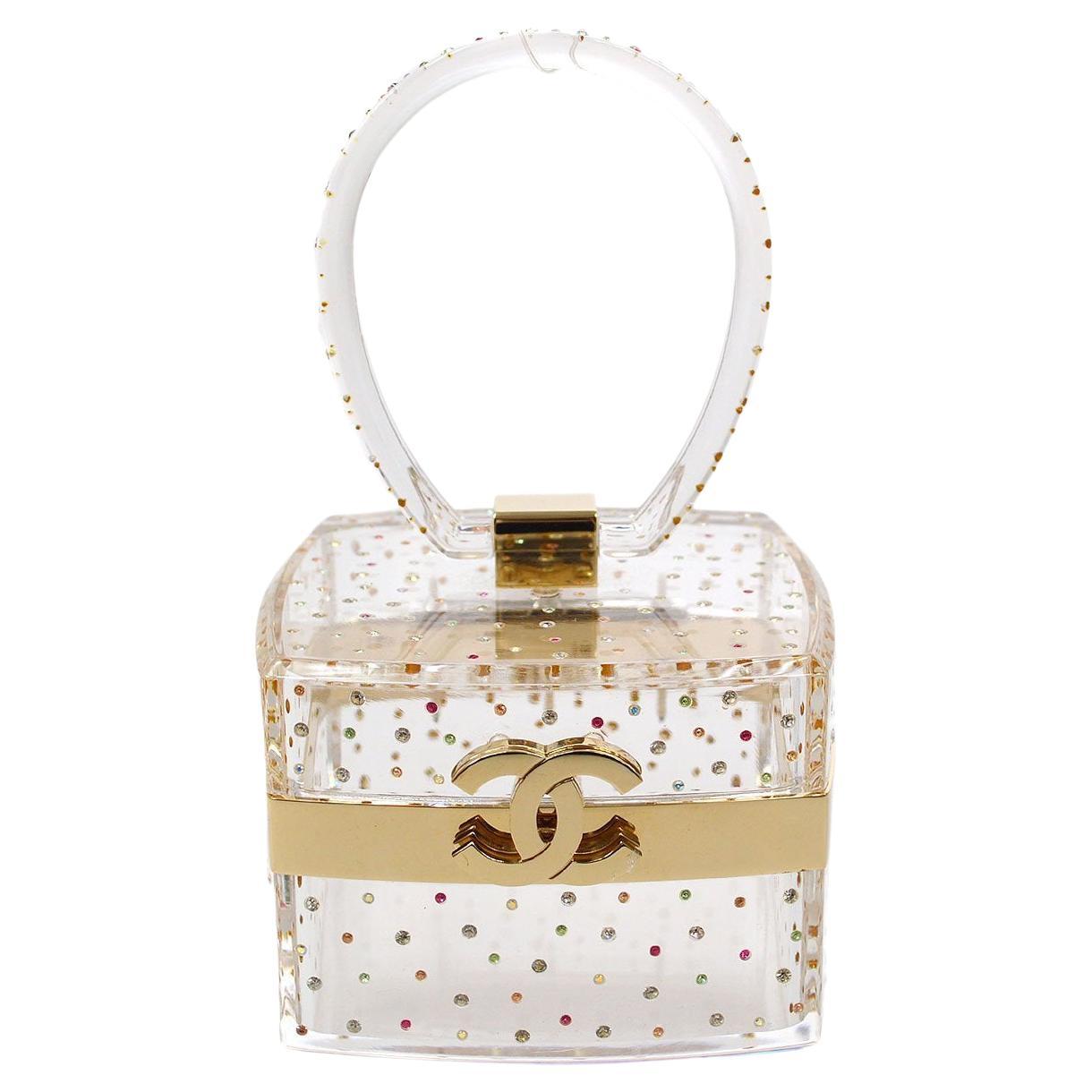 Chanel Vintage Limited Clear PVC Gold Trim Classic Flap Bag GHW  Boutique  Patina